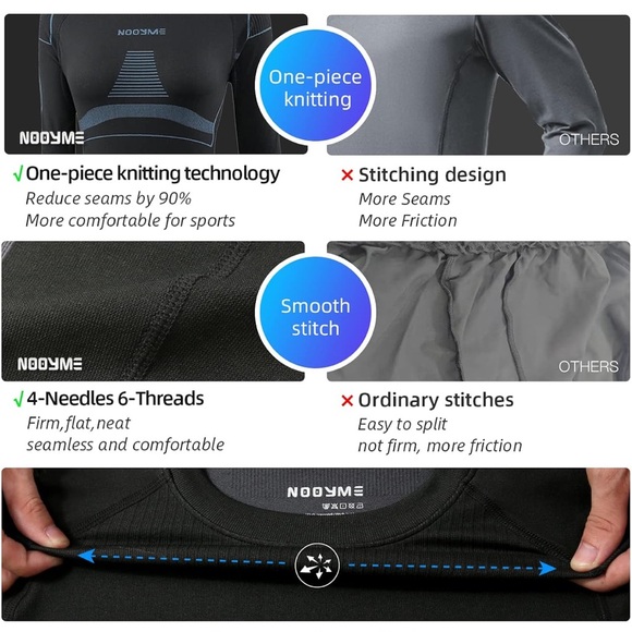 NOOYME Thermal Underwear Base Layer Women Long Johns for Cold Weather, Medium - Picture 4 of 16